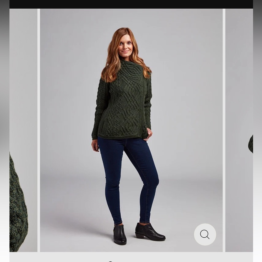 Irish knit side zip sweater